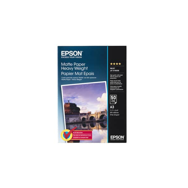 0010343818484 - Fotopapier Matte Paper Heavy Weight S041261 A3 für Inkjet 167g weiß matt 0010343818484 50 Blatt