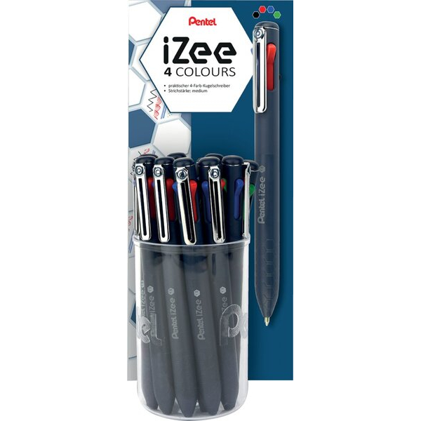 4016284347652 - Kugelschreiber 4-Farb dunkelblau Schreibfarben schwarz rot blau grün 4016284347652 Pentel 4016284347652 - Kugelschreiber 4-Farb dunkelblau Schreibfarben schwarz rot blau grün 4016284347652 Pentel