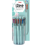 Vierfarbkugelschreiber iZee BXC470LC-1E, blau / schwarz / rot / gr&uuml;n, 0,5mm, nachf&uuml;llbar