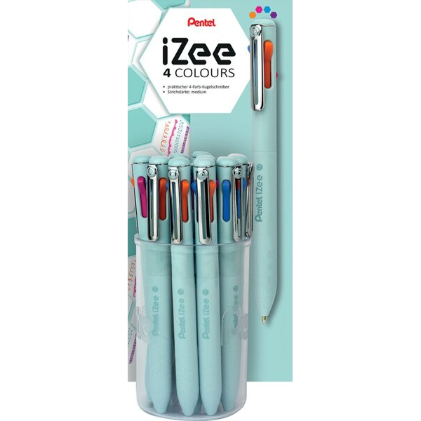 4016284347669 - Kugelschreiber 4Farb hellblau Schreibfarben orange rosa hellblau 4016284347669 Pentel 4016284347669 - Kugelschreiber 4Farb hellblau Schreibfarben orange rosa hellblau 4016284347669 Pentel
