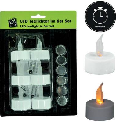 LED-Teelichter-Set 88294 weiß 