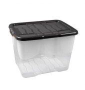 Aufbewahrungsbox Curve 2001990110, 10 Liter, mit Deckel, au&szlig;en 350x280x160mm, Polypropylen (PP) transparent/schwarz