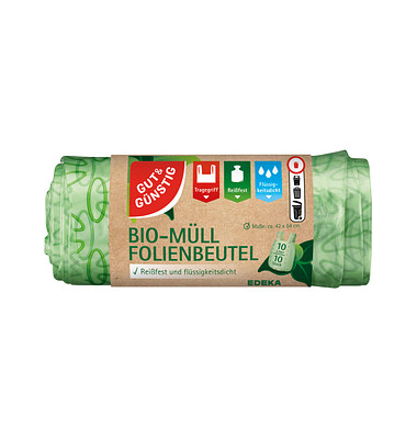 Bio-Müllbeutel 5850308003, grün, 10 Liter, mit Griff Bio-Müllbeutel 5850308003, grün, 10 Liter, mit Griff