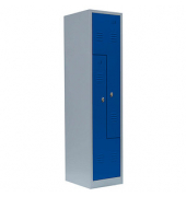 Z-Spind enzianblau, lichtgrau 525101, 2 Schließfächer 41,5 x 50,0 x 180,0 cm 