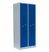 Z-Spind enzianblau, lichtgrau 525111, 4 Schließfächer 80,0 x 50,0 x 180,0 cm 