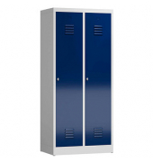 Spind ClassiX enzianblau, lichtgrau X-515121, 2 Schließfächer 80,0 x 50,0 x 180,0 cm 