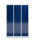 Spind ClassiX enzianblau, lichtgrau X-515131, 3 Schließfächer 118,5 x 50,0 x 180,0 cm 