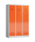Spind ClassiX feuerrot, lichtgrau X-515134, 3 Schließfächer 118,5 x 50,0 x 180,0 cm 