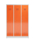 Spind ClassiX feuerrot, lichtgrau X-515134, 3 Schließfächer 118,5 x 50,0 x 180,0 cm 