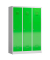 Spind ClassiX gelbgrün, lichtgrau X-515135, 3 Schließfächer 118,5 x 50,0 x 180,0 cm 