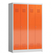 Spind ClassiX feuerrot, lichtgrau X-510444, 2 Schließfächer 118,5 x 50,0 x 180,0 cm 