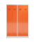 Spind ClassiX feuerrot, lichtgrau X-510444, 2 Schließfächer 118,5 x 50,0 x 180,0 cm 
