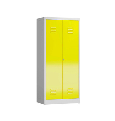 Spind ClassiX lichtgrau, zinkgelb X-515426, 1 Schließfach 80,0 x 50,0 x 180,0 cm 
