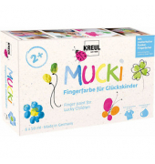 6 KREUL MUCKI Glückskinder Fingerfarben farbsortiert 6 x 50,0 ml 