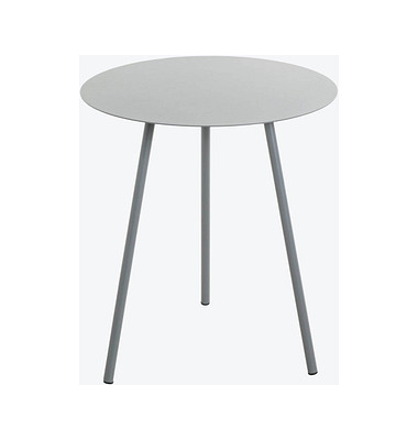 Beistelltisch 52131, 45cm (H), 40x40cm (BxT), rund, grau / grau
