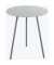Beistelltisch 52131, 45cm (H), 40x40cm (BxT), rund, grau / grau
