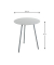 Beistelltisch 52131, 45cm (H), 40x40cm (BxT), rund, grau / grau