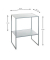 Beistelltisch 52152, 60cm (H), 45x35cm (BxT), rechteckig, grau / grau