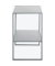Beistelltisch 52152, 60cm (H), 45x35cm (BxT), rechteckig, grau / grau