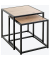 Beistelltisch 52409, 36/41cm (H), 35/40cmx35/40cm (BxT), rechteckig, eiche / schwarz