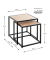 Beistelltisch 52409, 36/41cm (H), 35/40cmx35/40cm (BxT), rechteckig, eiche / schwarz