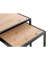 Beistelltisch 52409, 36/41cm (H), 35/40cmx35/40cm (BxT), rechteckig, eiche / schwarz