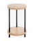 Beistelltisch 52412, 50cm (H), 30x30cm (BxT), rund, eiche / schwarz