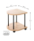 Beistelltisch 52415, 45cm (H), 40x40cm (BxT), halbrund, eiche / schwarz