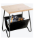 Beistelltisch 52419, 51cm (H), 48x40cm (BxT), rechteckig, eiche / schwarz