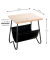 Beistelltisch 52419, 51cm (H), 48x40cm (BxT), rechteckig, eiche / schwarz
