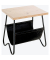 Beistelltisch 52419, 51cm (H), 48x40cm (BxT), rechteckig, eiche / schwarz