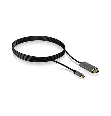 USB-Kabel IB-CB020-C IB-CB020-C, 1,8m, USB-C auf HDMI, schwarz