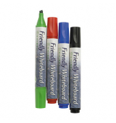 Boardmarker Friendly, 17150, Etui, 4-farbig sortiert, 2-5mm Keilspitze
