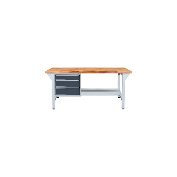 4050049426701 - Werkbank lichtgrau anthrazitgrau 3 Schubladen 1500 x 750 x 850 cm 4050049426701 ADB 4050049426701 - Werkbank lichtgrau anthrazitgrau 3 Schubladen 1500 x 750 x 850 cm 4050049426701 ADB
