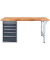 Werkbank lichtgrau, anthrazitgrau 6 Schubladen 150,0 x 75,0 x 85,0 cm 