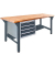 Werkbank  anthrazitgrau, lichtgrau 4 Schubladen 150,0 x 75,0 x 85,0 cm 