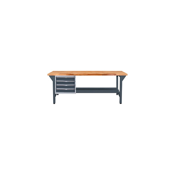 4050049426879 - Werkbank anthrazitgrau lichtgrau 4 Schubladen 2000 x 750 x 850 cm 4050049426879 ADB 4050049426879 - Werkbank anthrazitgrau lichtgrau 4 Schubladen 2000 x 750 x 850 cm 4050049426879 ADB