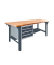 Werkbank  anthrazitgrau, lichtgrau 4 Schubladen 200,0 x 75,0 x 85,0 cm 