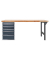 Werkbank  anthrazitgrau, lichtgrau 6 Schubladen 200,0 x 75,0 x 85,0 cm 
