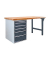 Werkbank  anthrazitgrau, lichtgrau 6 Schubladen 200,0 x 75,0 x 85,0 cm 