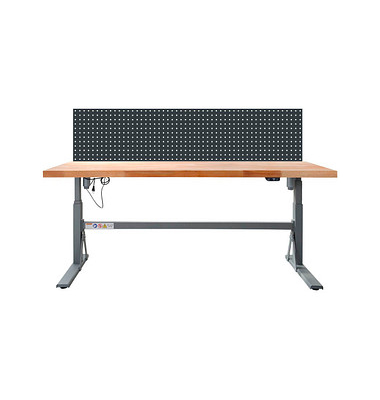 Werkbank staubgrau 70,0 - 117,0 x 20,0 x 75,0 cm 