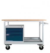 Werkbank Eko lichtgrau, anthrazitgrau 3 Schubladen 130,0 x 60,0 x 85,0 cm 