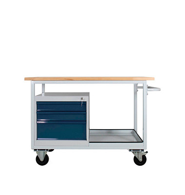 Werkbank Eko lichtgrau, anthrazitgrau 3 Schubladen 130,0 x 60,0 x 85,0 cm 