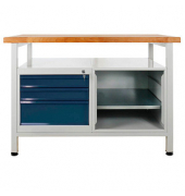 Werkbank lichtgrau, anthrazitgrau 3 Schubladen 120,0 x 60,0 x 84,0 cm 