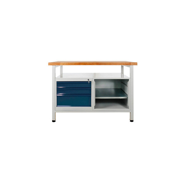 4050049429269 - Werkbank lichtgrau anthrazitgrau 3 Schubladen 1200 x 600 x 840 cm 4050049429269 ADB 4050049429269 - Werkbank lichtgrau anthrazitgrau 3 Schubladen 1200 x 600 x 840 cm 4050049429269 ADB