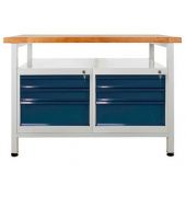 Werkbank lichtgrau, anthrazitgrau 6 Schubladen 120,0 x 60,0 x 84,0 cm 