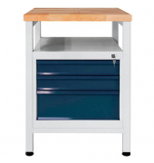 Werkbank lichtgrau, anthrazitgrau 3 Schubladen 60,0 x 60,0 x 84,0 cm 