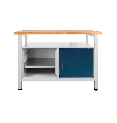 Werkbank lichtgrau, anthrazitgrau 120,0 x 60,0 x 84,0 cm 