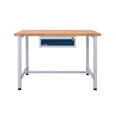 Werkbank lichtgrau, anthrazitgrau 1 Schublade 120,0 x 60,0 x 84,0 cm 