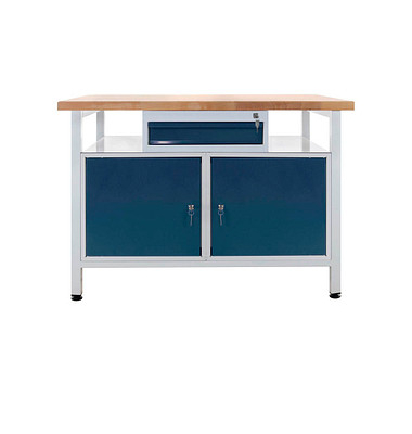 Werkbank lichtgrau, anthrazitgrau 1 Schublade 120,0 x 60,0 x 84,0 cm 